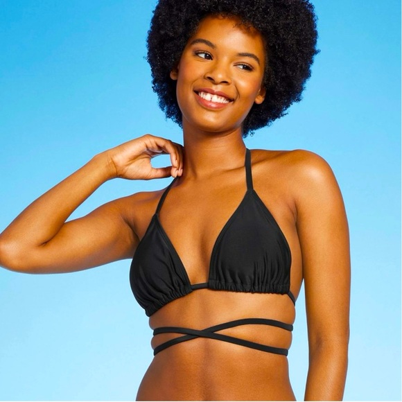 🌴SUPER SALE WRAP TRIANGLE BIKINI TOP - Picture 1 of 8